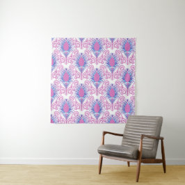 Tapete De Parede Boho Peacock Feather Jewel Tone-Neon Pink