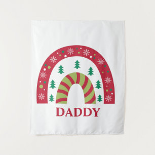 Tapete De Parede Boho Rainbow da Família Unificada Personalizada