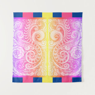 Tapete De Parede Boho Rainbow Doodle Wall Tapestra