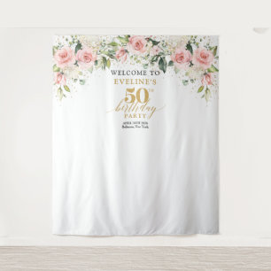 Tapete De Parede Boho rosado rosas rosa eucalipto 50 anos