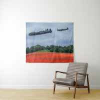 Bombardeiro Lancaster Sobre Um Campo De Pipoca
