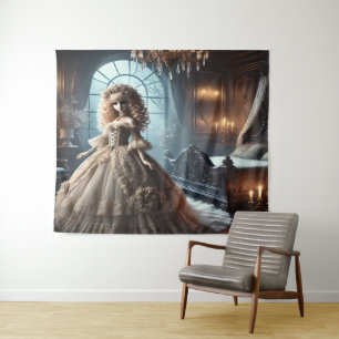 Tapete De Parede Boneca Gótica Vitoriana – Elegância Sombria