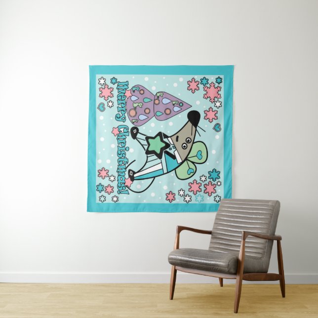 Tapete De Parede Bonitinho de Cartografia do Rato de Símbolo de Nat (In Situ (Horizontal))