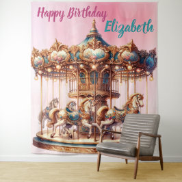 Tapete De Parede Bonito Carrossel Horse Hang