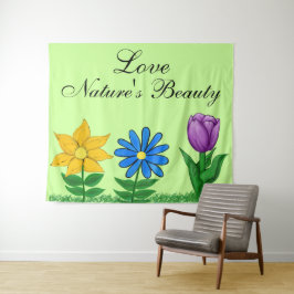 Tapete De Parede Bonito Decor de Muro Pintado das Flores de Jardim