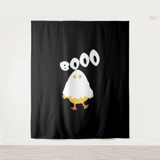 Tapete De Parede Booo Halloween Ghost Chicken camiseta engraçada (Frente)