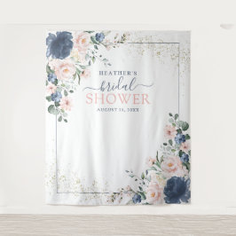 Tapete De Parede Booth de Fotografia do Chá Floral Cor-de-rosa com