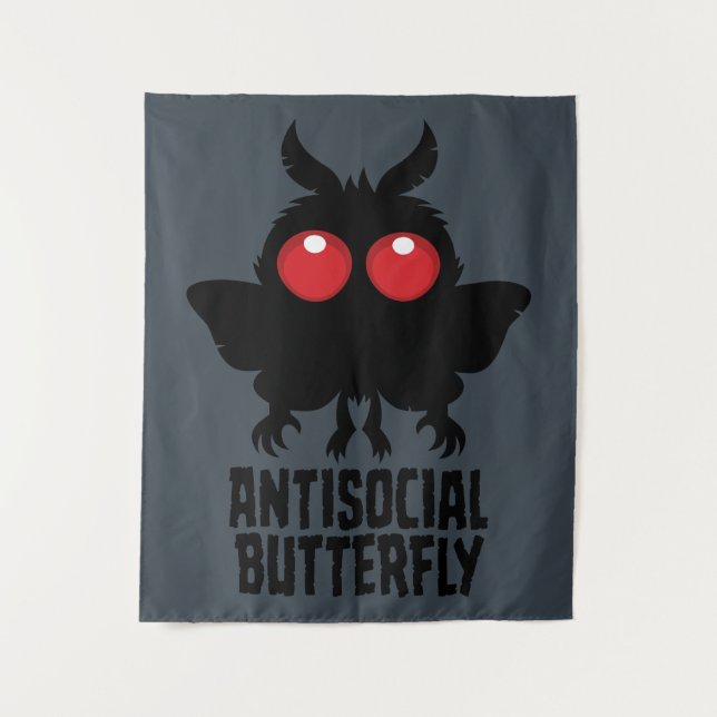 Tapete De Parede Borboleta Antissocial Mothman Críptico (Frente)