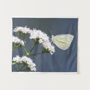 Tapete De Parede Borboleta Branca Em Flores