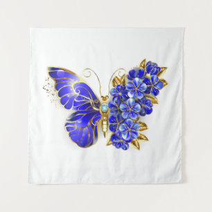 Tapete De Parede Borboleta Safira Flor