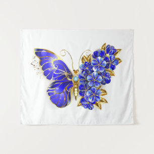 Tapete De Parede Borboleta Safira Flor