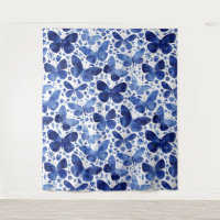 Borboletas Aquarela Azul