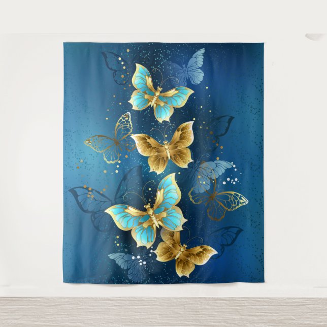 Tapete De Parede Borboletas de ouro (Frente)