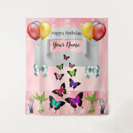 Tapete De Parede Borboletas Elegantes Whimsical Shimmerm Fundo