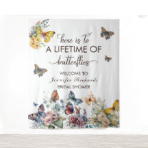 Borboletas Floral | Boas-vindas ao Chá de Noiva