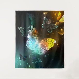 Tapete De Parede Borboletas luminosas e borboletas noturnas