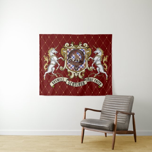 Tapete De Parede Boswell Clan Crachá & Tartan (In Situ (Horizontal))