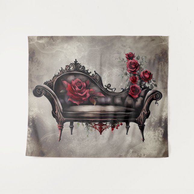 Tapete De Parede Boudoir Chaise | Golpista de Desmaios Vitoriano (Frente (Horizontal))