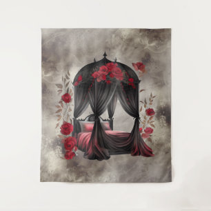 Tapete De Parede Boudoir Scarf Canopy Old Antique Poster Bed