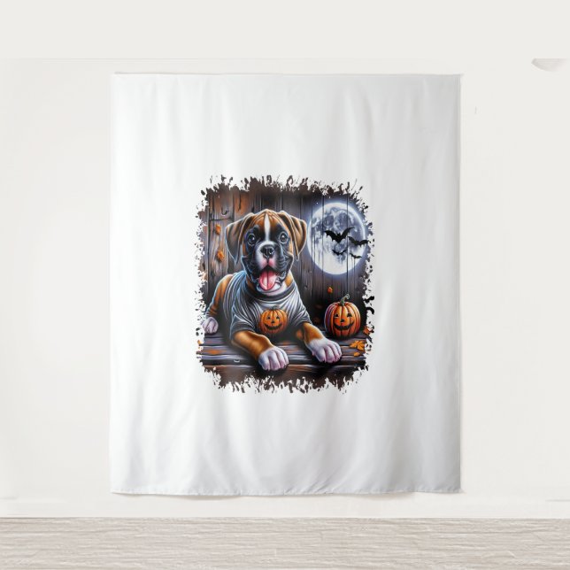 Tapete De Parede Boxer Dog Halloween (Frente)