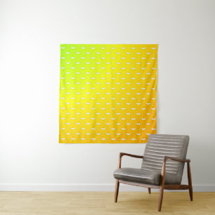 Tapete De Parede Branco Pequeno Morcego Amarelo