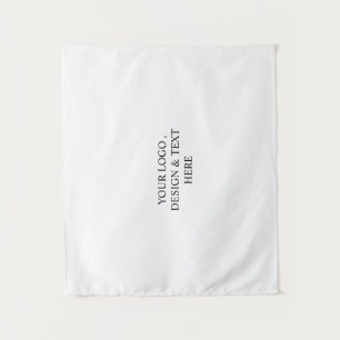 Tapete De Parede Branco Personalizado – Seu Logotipo e Texto Aqui