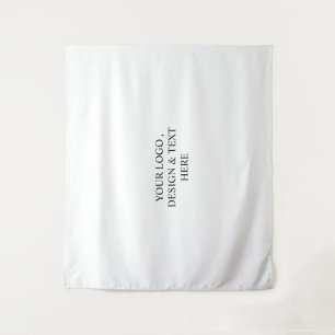 Tapete De Parede Branco Personalizado – Seu Logotipo & Texto Aqui