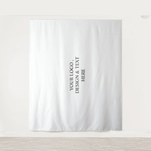 Tapete De Parede Branco Personalizado – Seu Logotipo & Texto Aqui