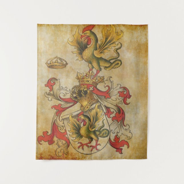 Tapete De Parede brasão no ver 5 do pergaminho (Frente)