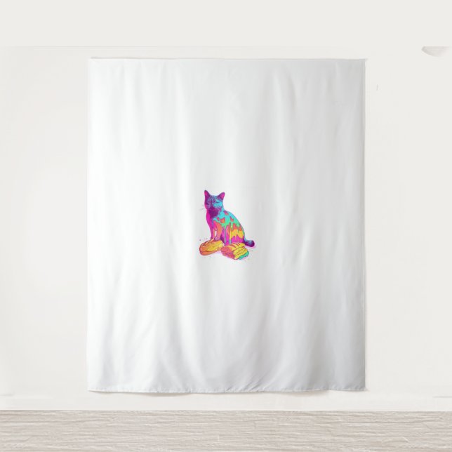 Tapete De Parede Bread Meowfois - Memória Glitchy Funny Cat (Frente)