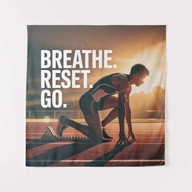 Tapete De Parede Breathe. Reset. Go. (Frente)