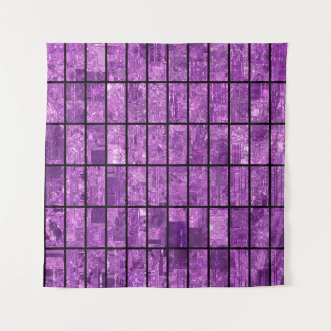 Tapete De Parede Bright abstract mosaic violet background with glos (Frente)