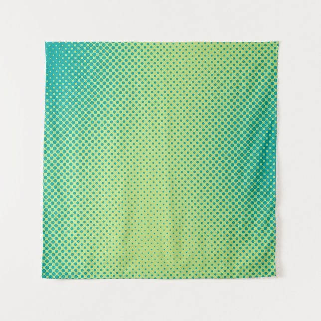 Tapete De Parede Bright green and turquoise pop art retro backgroun (Frente)