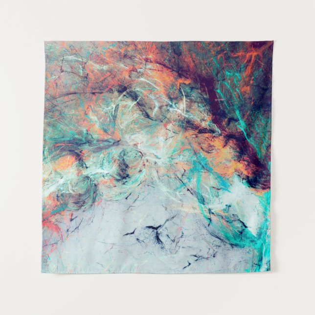 Tapete De Parede Bright splashes artísticos. Tendência de pintura d (Frente)