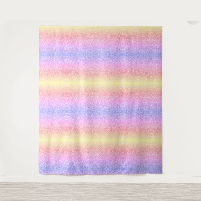 Tapete De Parede Brilho Arco-íris Pastel (Frente)