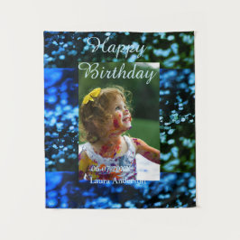 Tapete De Parede Brilho verde azul foto aniversário infantil modern