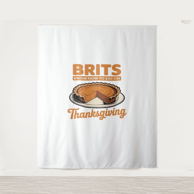 Tapete De Parede Brits sabe como comer no dia de Ação de Graças T (Frente)