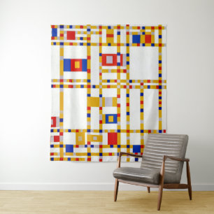 Tapete De Parede Broadway Boogie Woogie Piet Mondrian