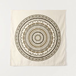 Tapete De Parede Brown Earth Tones Henna Mandala