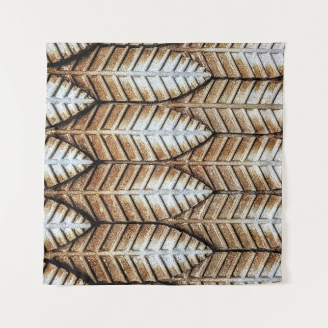 Tapete De Parede Brown leaf accent area rug (Frente)