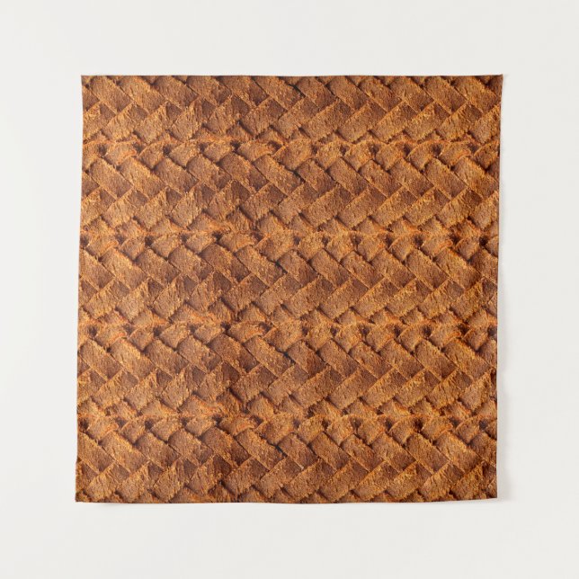Tapete De Parede Brown leather woven backgroundleather,brown,backgr (Frente)