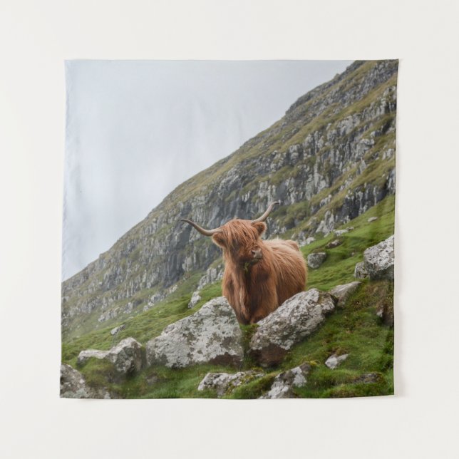 TAPETE DE PAREDE BROWN OX ON MOUNTAIN (Frente)