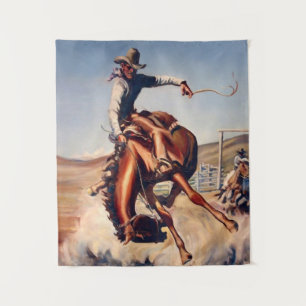 Tapete De Parede "Bucking Bronco" Arte Ocidental de Will James