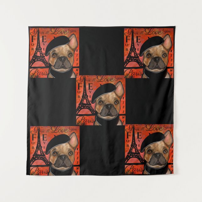 TAPETE DE PAREDE BULDOGUE FRANCÊS (Frente)