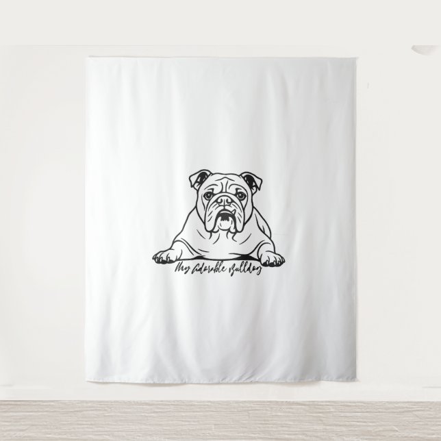 Tapete De Parede Bulldog Adorável (Frente)