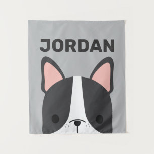 Tapete De Parede Bulldog Francês Bonito com Nome Personalizado Tape