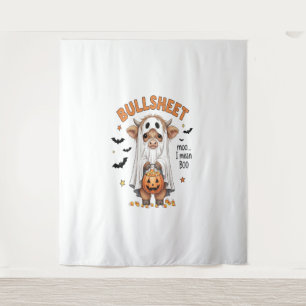 Tapete De Parede Bullsheet Highland Cow Funny Ghost