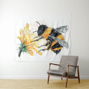 Tapete De Parede Bumble Bee coletando pólen