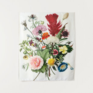 Tapete De Parede Buquê da ilustração da safra das Flores