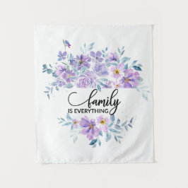 Tapete De Parede Buquê de Coração Floral Roxo | Cotação Familiar